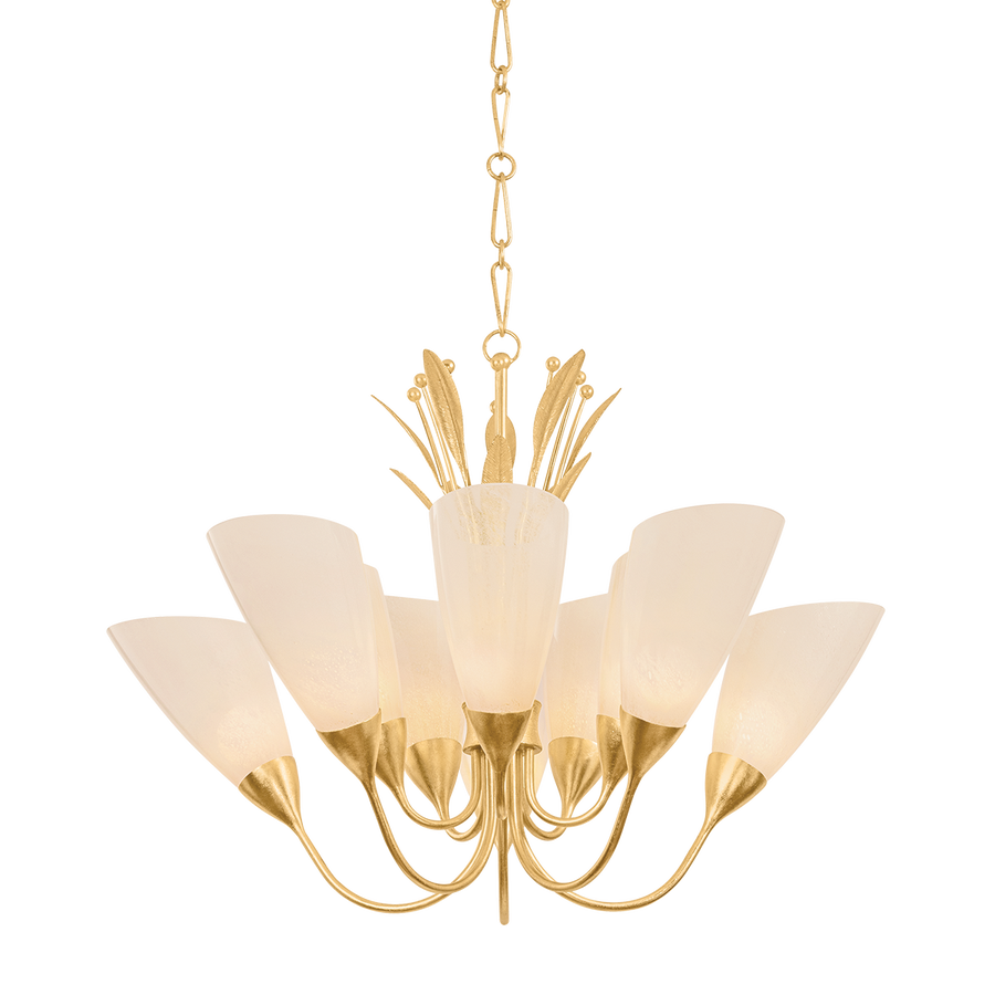 Hudson Valley Lighting Forest Glen Chandelier — Vintage Gold Leaf