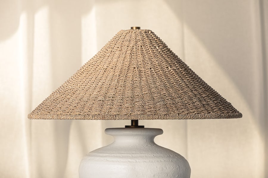 Troy Lighting Pezante TABLE LAMP — PTL1029-PBR/CLW