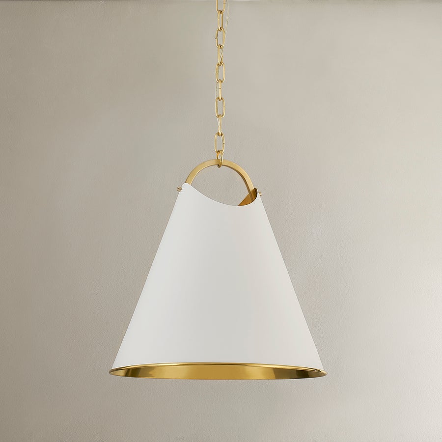 Hudson Valley Lighting Burnbay Pendant — 6218-AGB/SWH