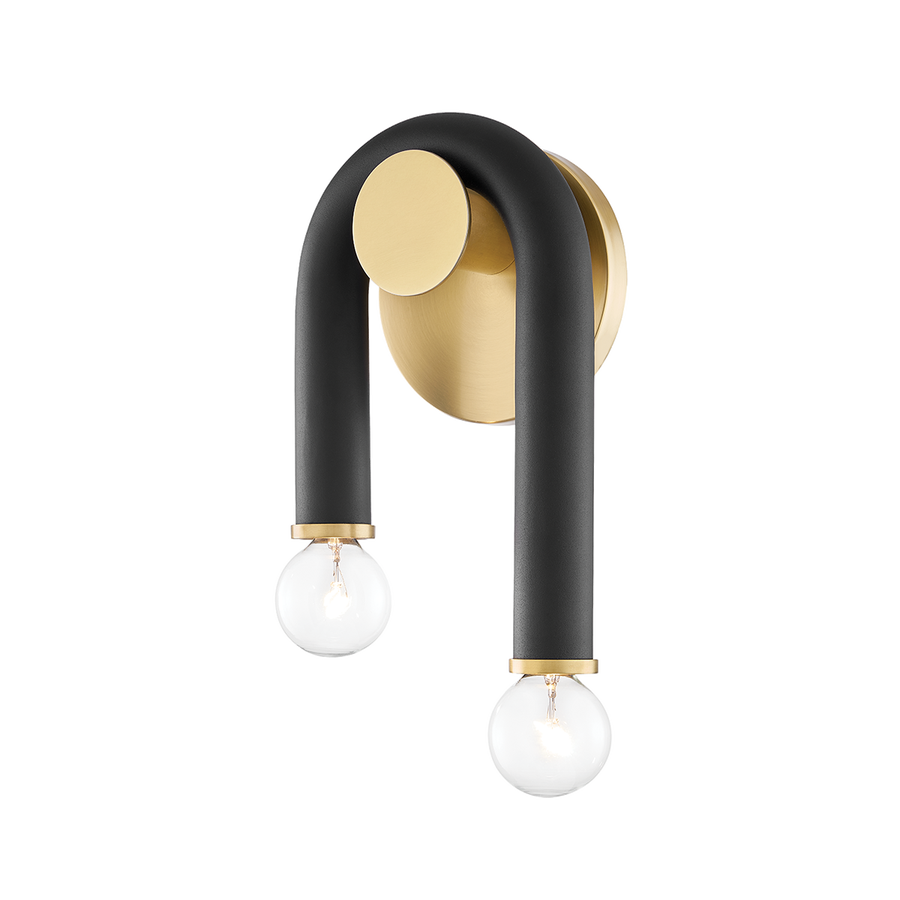 Mitzi Whit Wall Sconce — H382102-AGB/BK