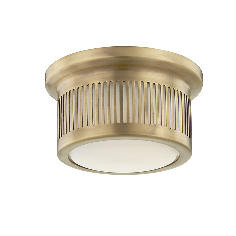 Hudson Valley Lighting Bangor Flush Mount — Aged Brass