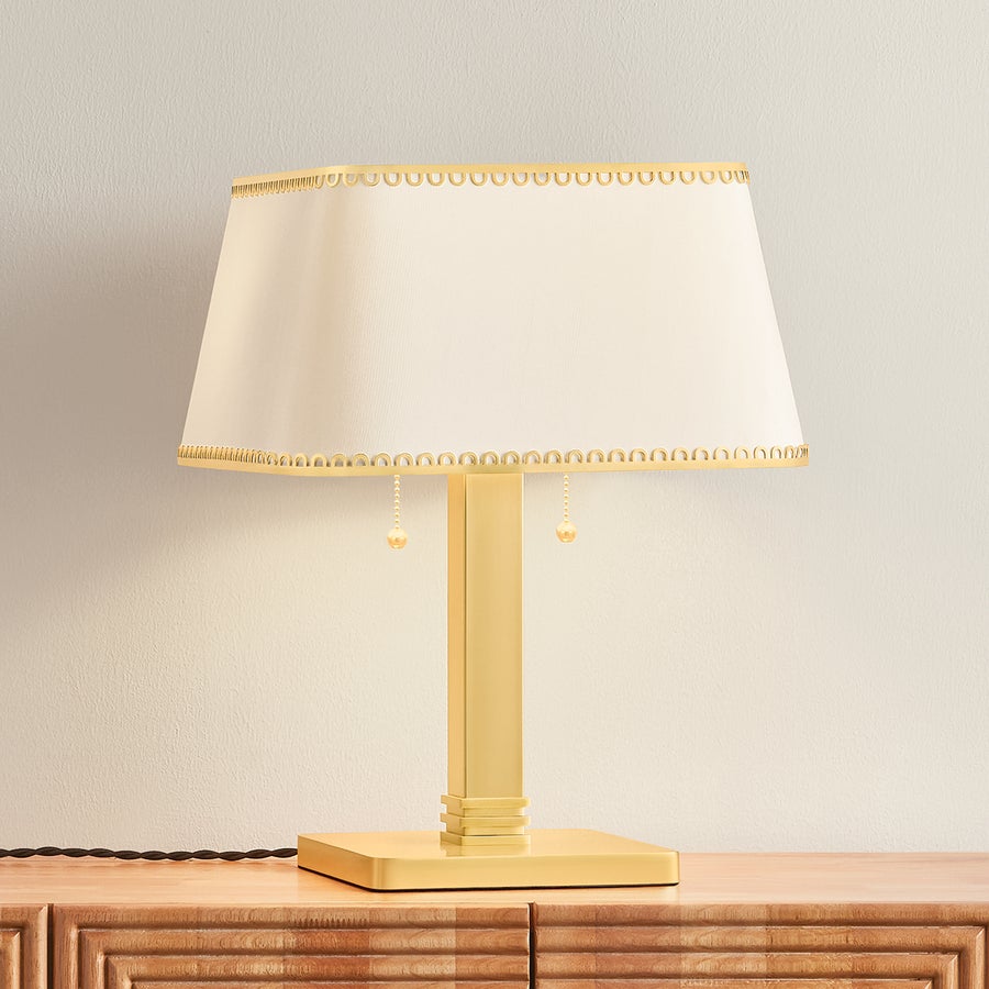 Hudson Valley Lighting Claude Table Lamp — Aged Brass