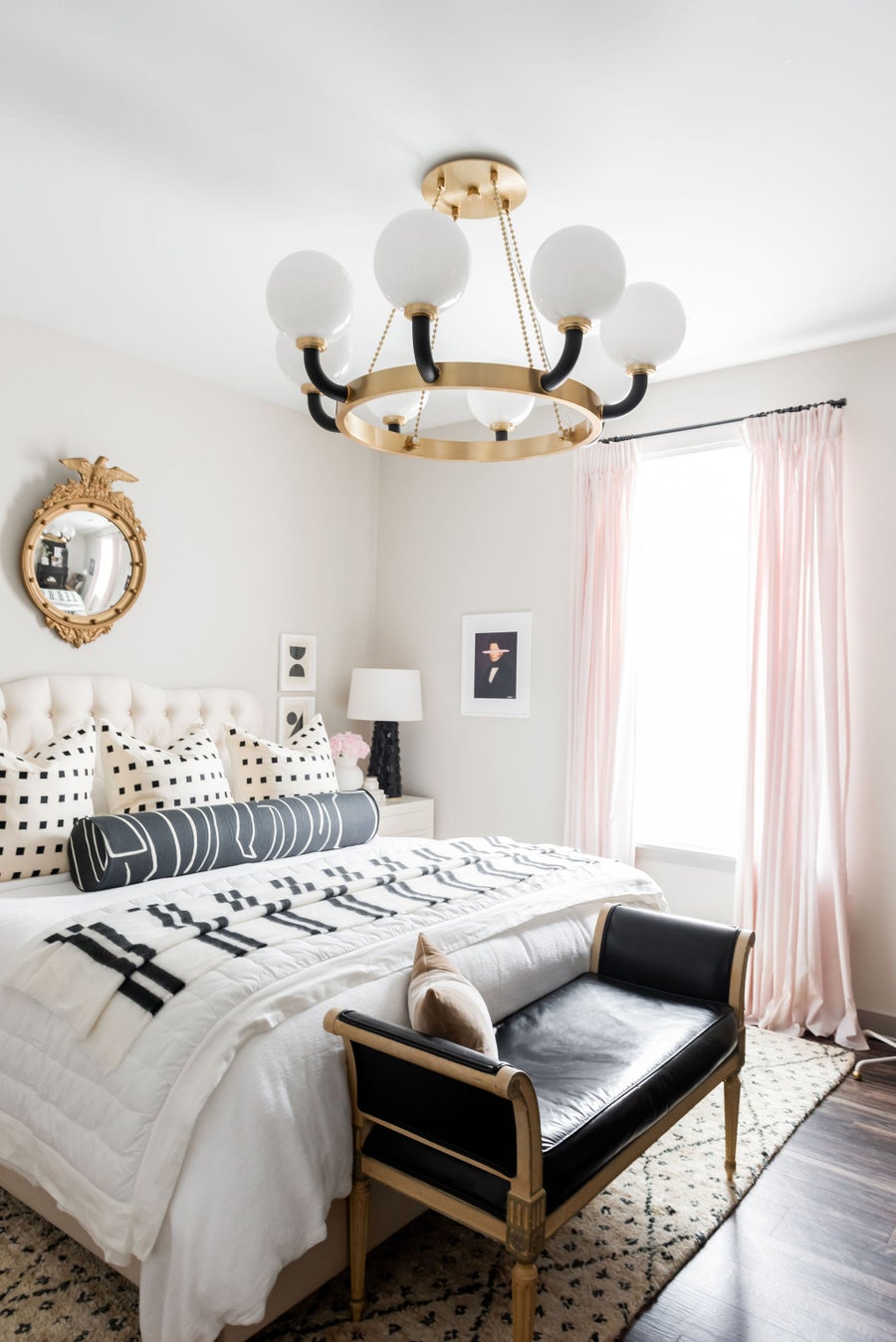Mitzi Naomi Table Lamp — HL335201-BLK/GL