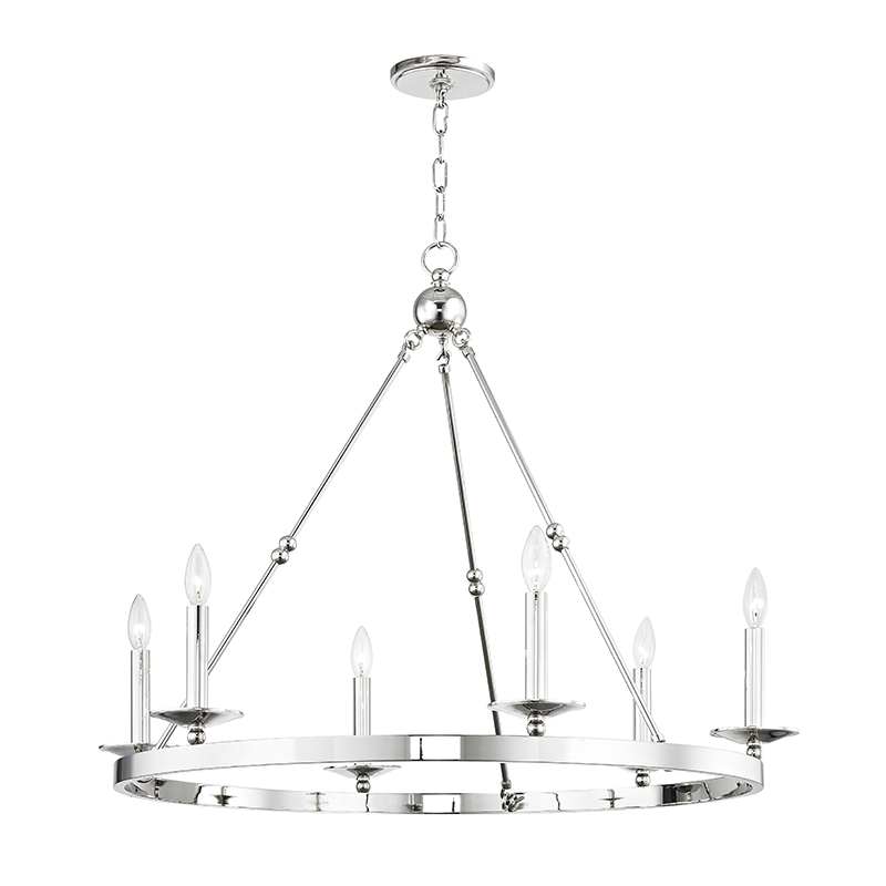 Hudson Valley Lighting Allendale Chandelier — Polished Nickel