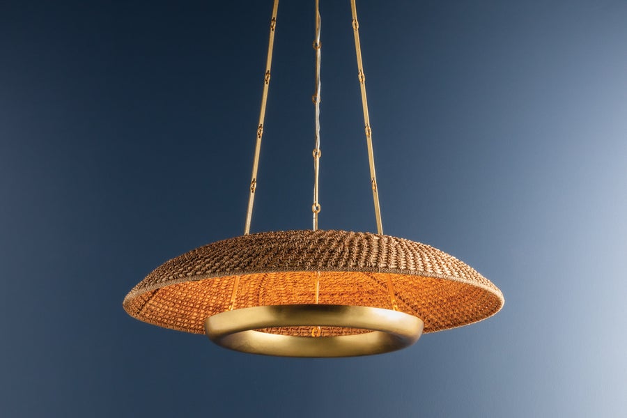 Hudson Valley Lighting OAKLYN Chandelier — Vintage Gold Leaf