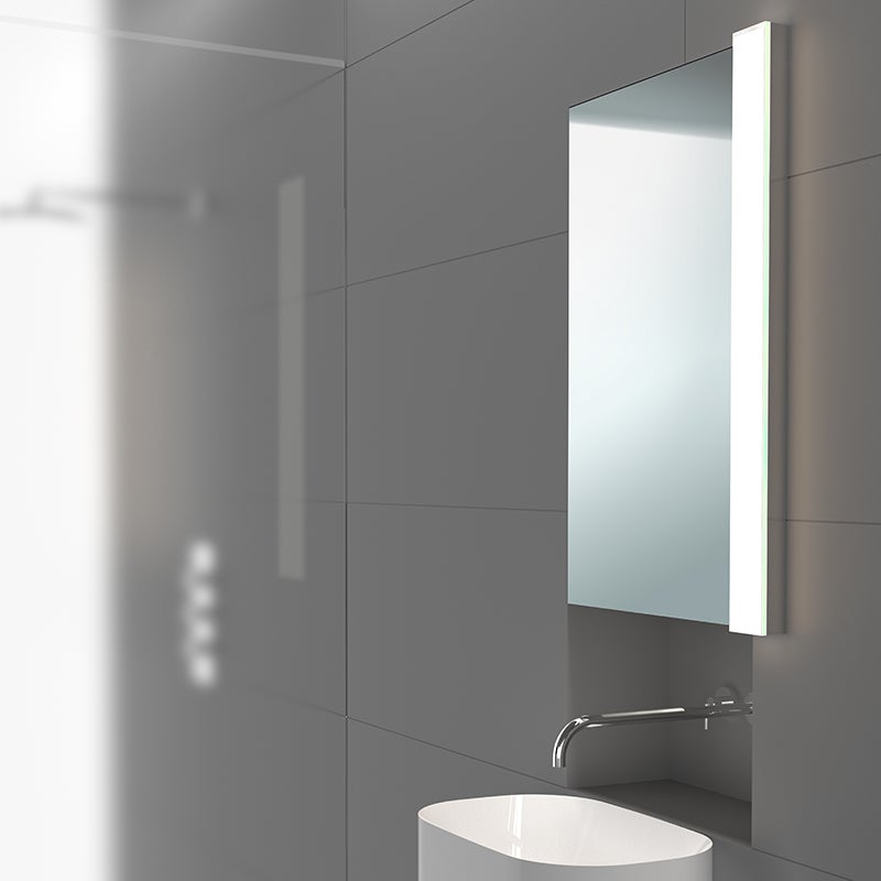 Solid Glass Bar Bath & Vanity in SATIN NICKEL, image 2