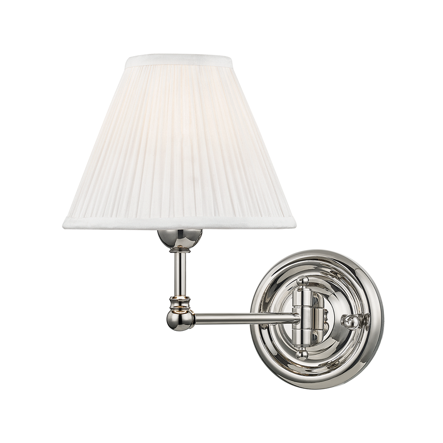 Hudson Valley Lighting Classic No.1 Wall Sconce — Polished Nickel