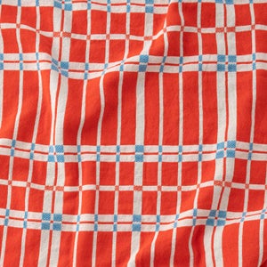 Shelburne Coverlet in Red w/ Blue thumbnail 3