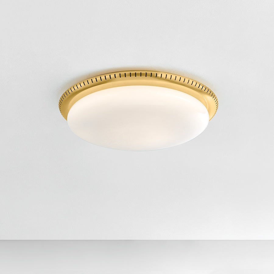 Hudson Valley Lighting NORTH CASTLE FLUSH MOUNT — Aged Brass