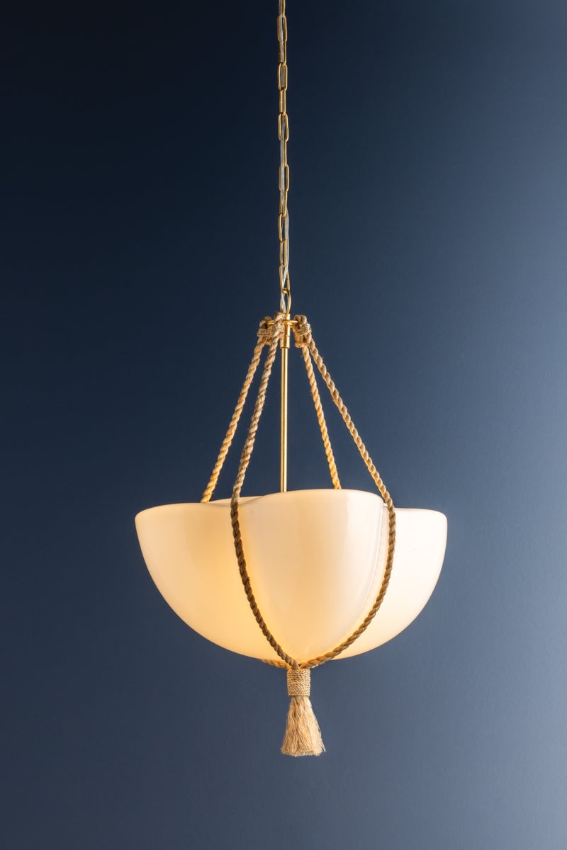 Hudson Valley Lighting AMBERLEY Pendant — Vintage Gold Leaf