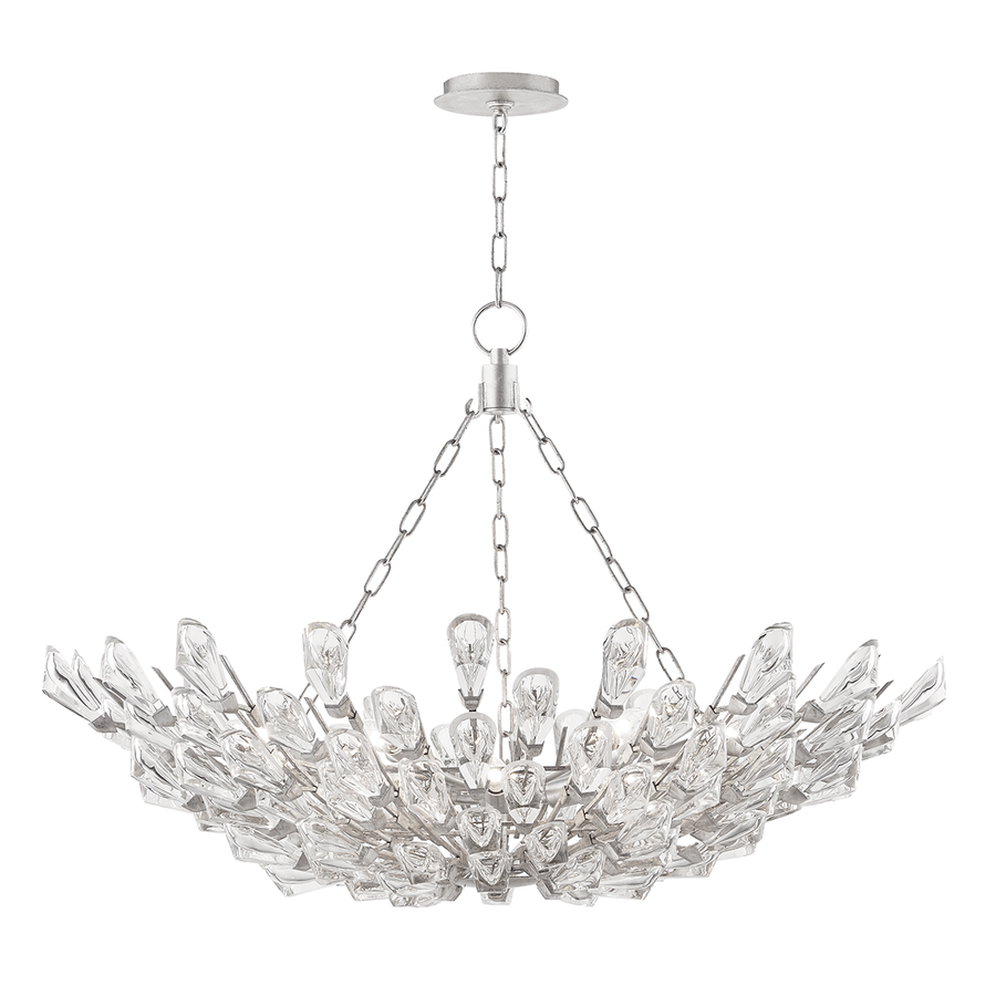 Hudson Valley Lighting Tulip Chandelier — Silver Leaf