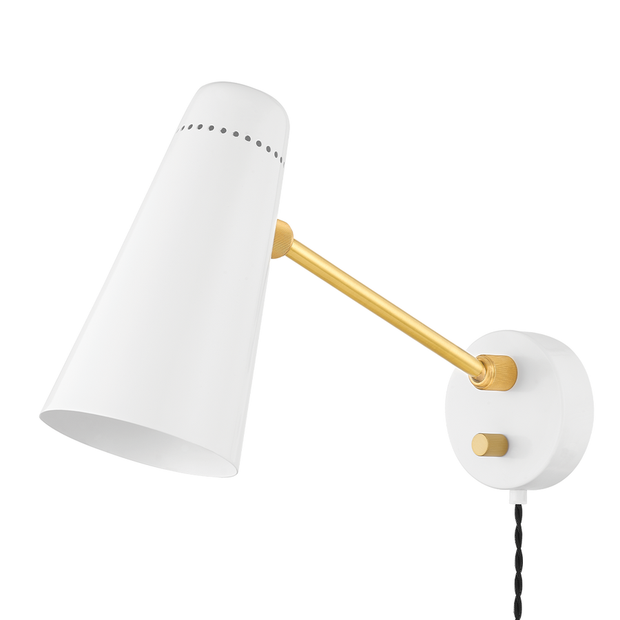 Mitzi Alex Plug-In Sconce — HL598201-AGB/SWH