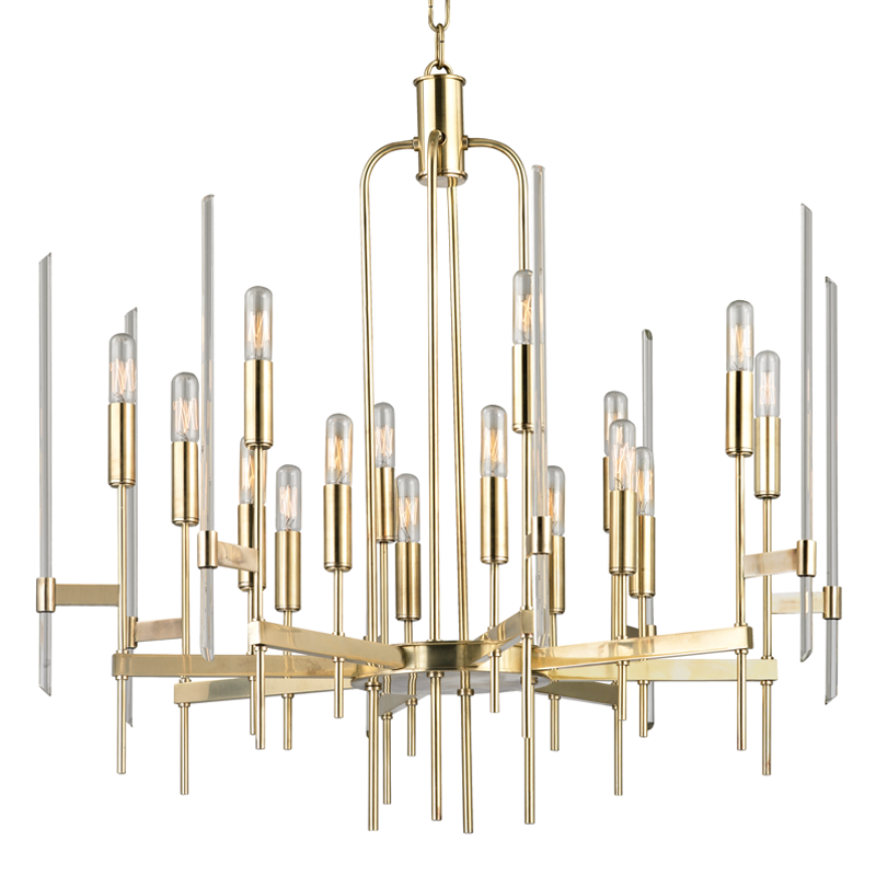 Hudson Valley Lighting Bari Chandelier — Aged Brass