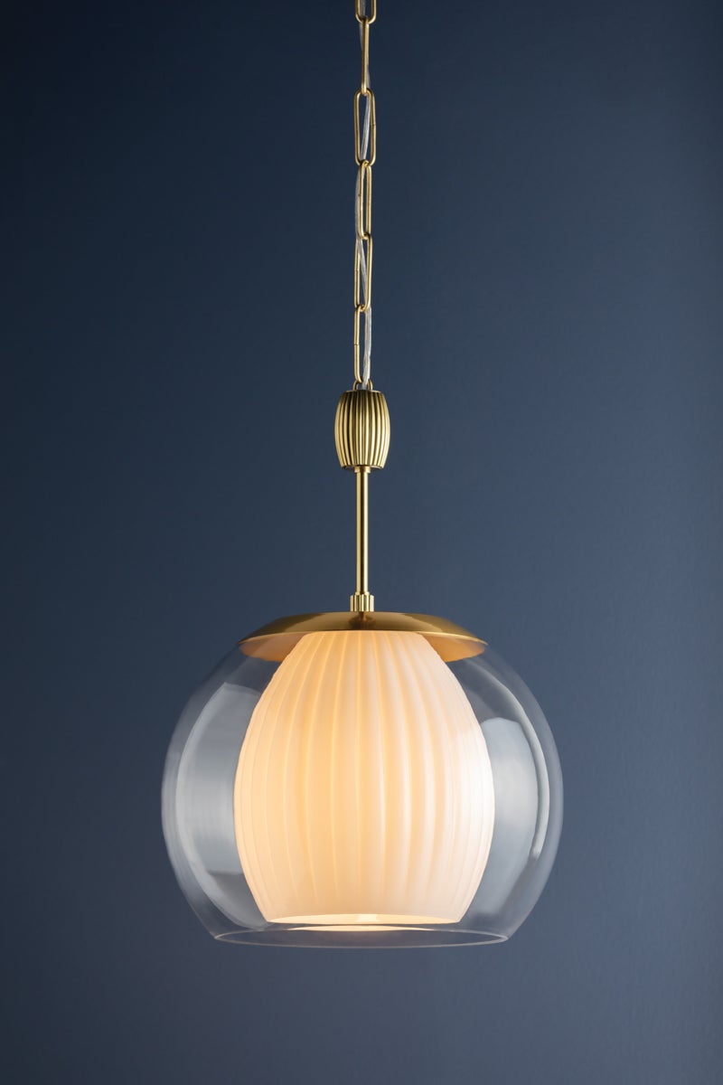 Hudson Valley Lighting CLEMENTON PENDANT — Aged Brass