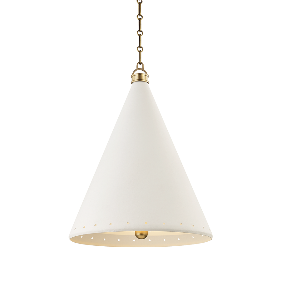 Hudson Valley Lighting Plaster No.1 Pendant — MDS402-AGB/WP