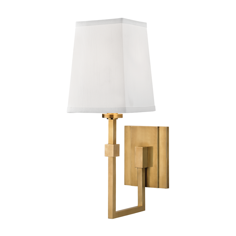Hudson Valley Lighting Fletcher Wall Sconce — Aged Brass