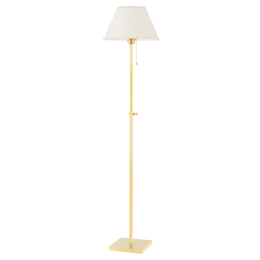 Hudson Valley Lighting Leeds Floor Lamp — Aged Brass