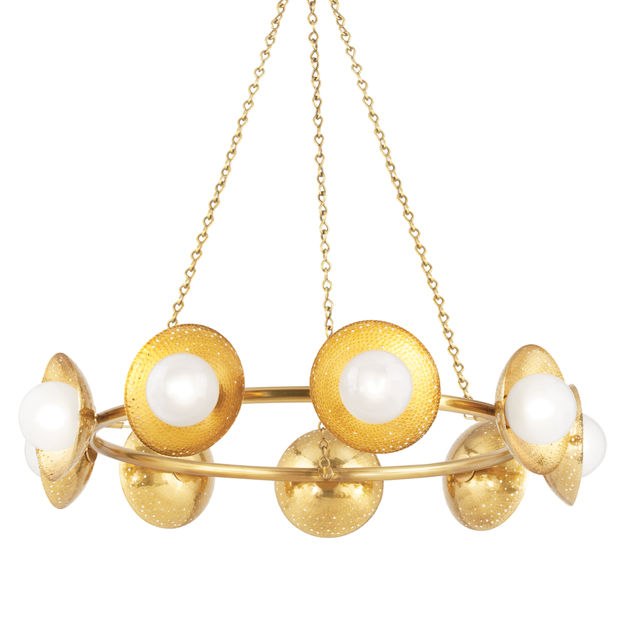 Hudson Valley Lighting Glimmer Chandelier — Aged Brass