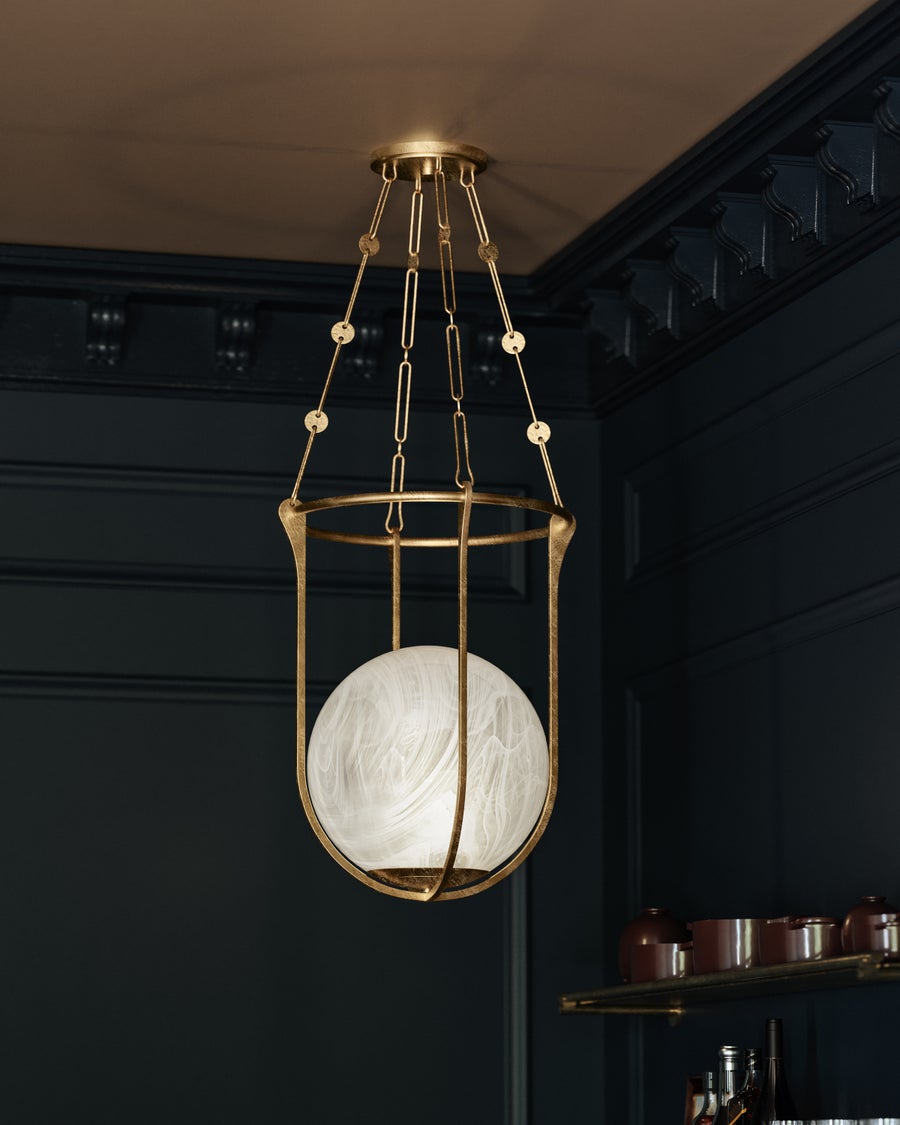 Hudson Valley Lighting VERBANK LANTERN — Vintage Gold Leaf