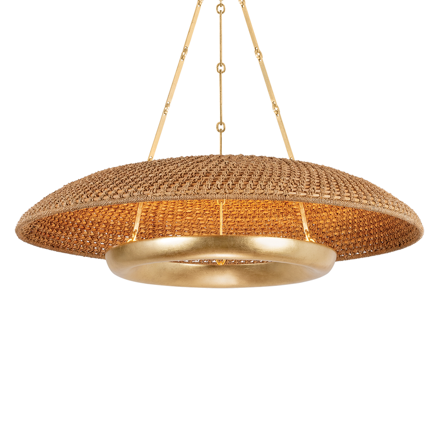 Hudson Valley Lighting OAKLYN Chandelier — Vintage Gold Leaf