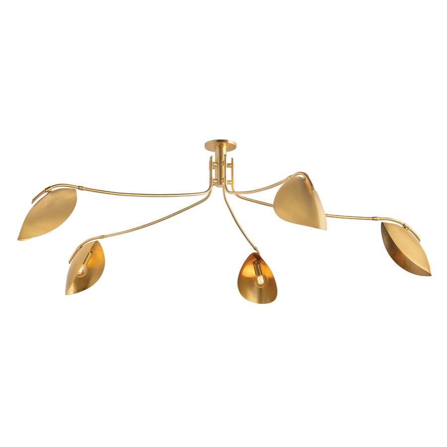 Hudson Valley Lighting Avondale Semi Flush — Aged Brass