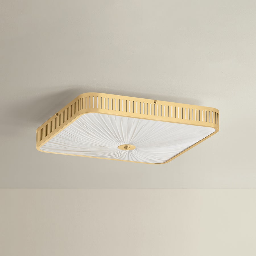 Hudson Valley Lighting Henri Semi Flush — Aged Brass