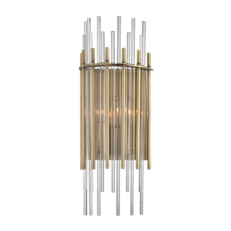 Hudson Valley Lighting Wallis Wall Sconce — Aged Brass