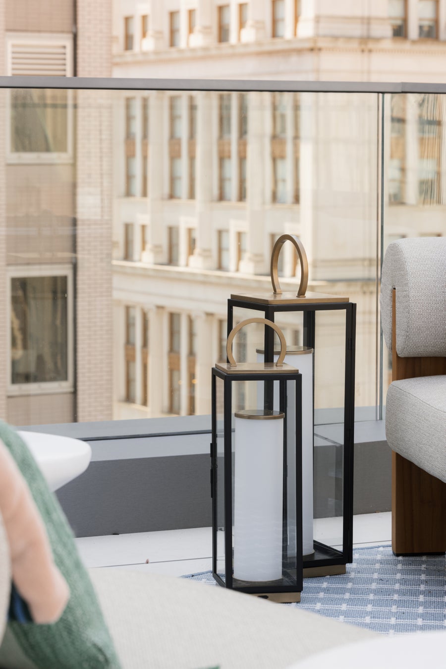 Troy Lighting Gareth Exterior Rechargeable Table Lamp — RTL6723-PBR/TBK
