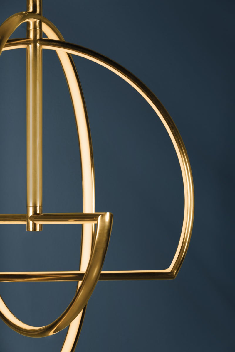 Hudson Valley Lighting WELLAND Chandelier — Aged Brass