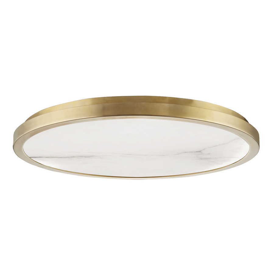 Hudson Valley Lighting Woodhaven Flush Mount — Aged Brass