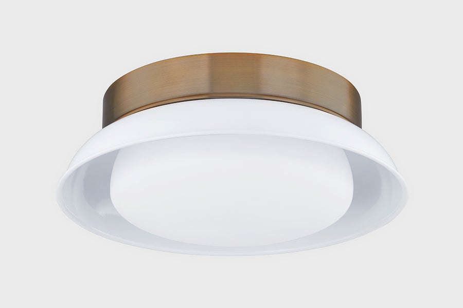 Troy Lighting ARNIE Flush Mount — C2014-PBR/GWH