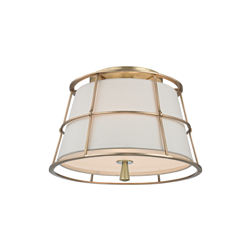 Hudson Valley Lighting Savona Semi Flush — Aged Brass