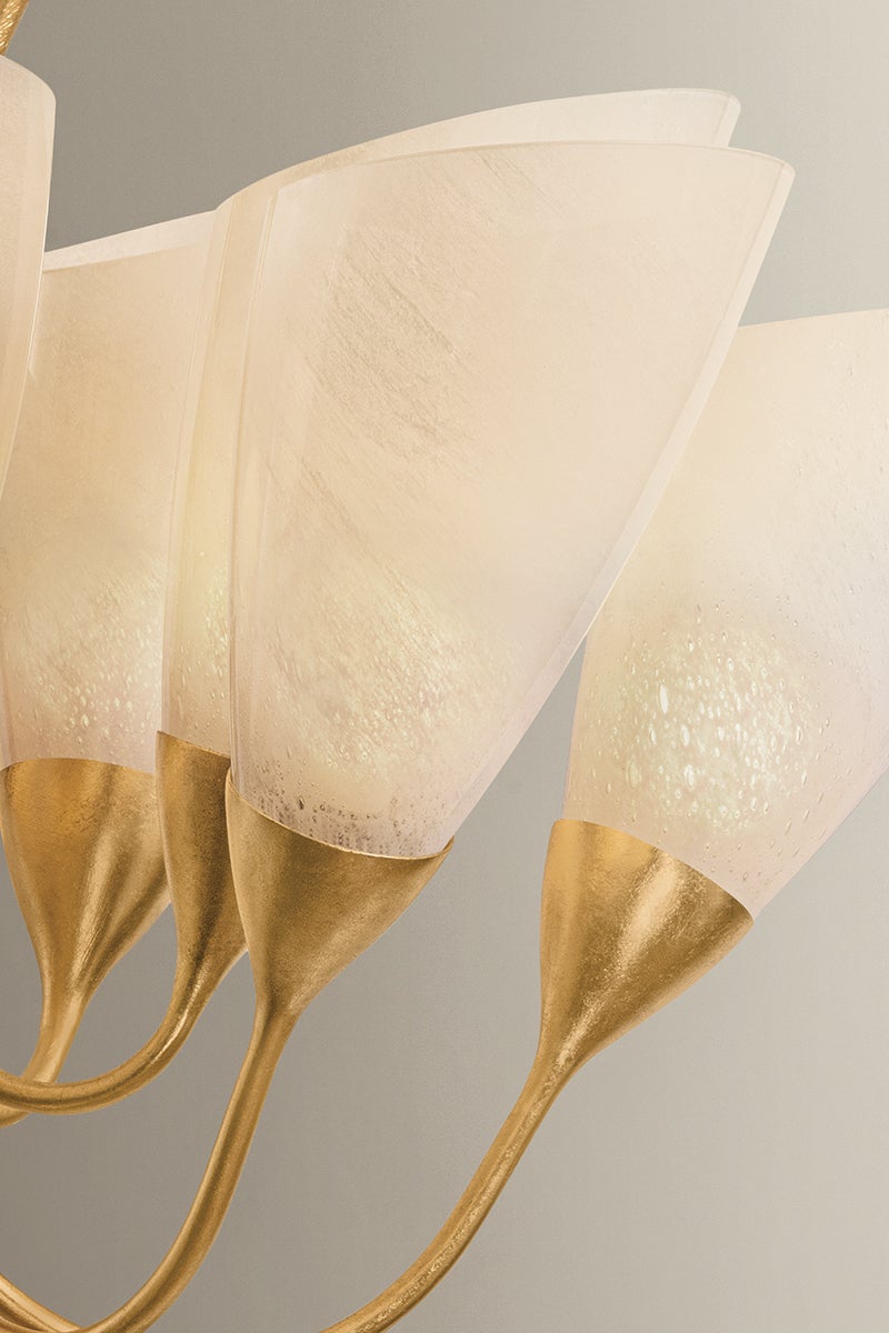 Hudson Valley Lighting Forest Glen Chandelier — Vintage Gold Leaf