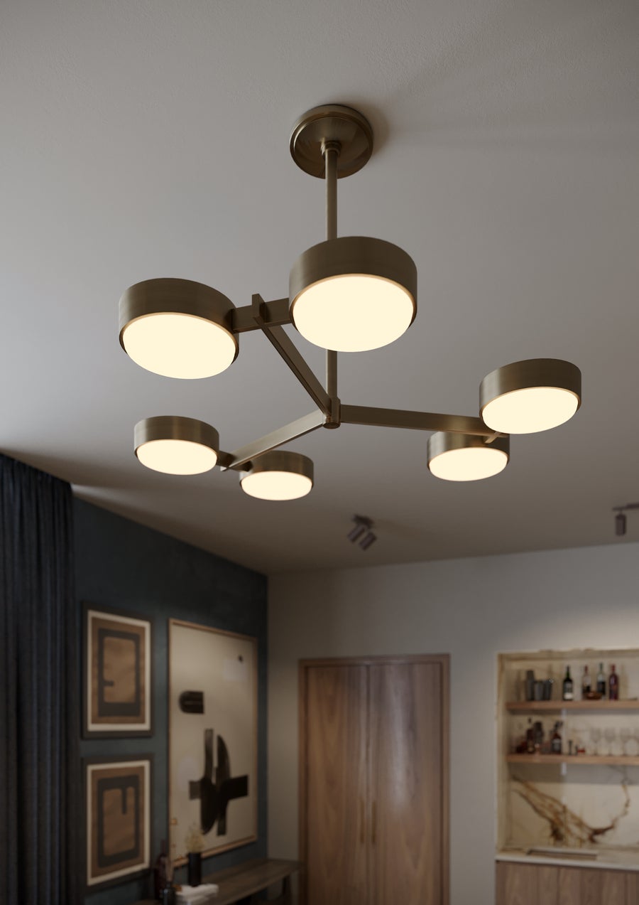 Troy Lighting RORY Chandelier — C1340-PBR