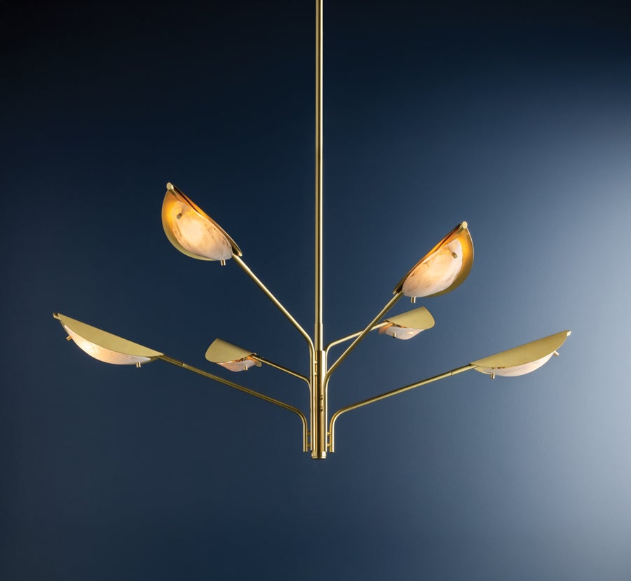 Hudson Valley Lighting LEVIN Chandelier — Aged Brass