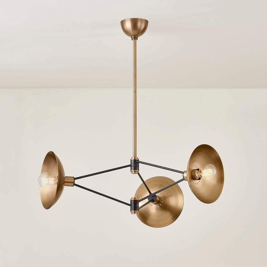 Troy Lighting Axel Chandelier — F1036-PBR/SBK