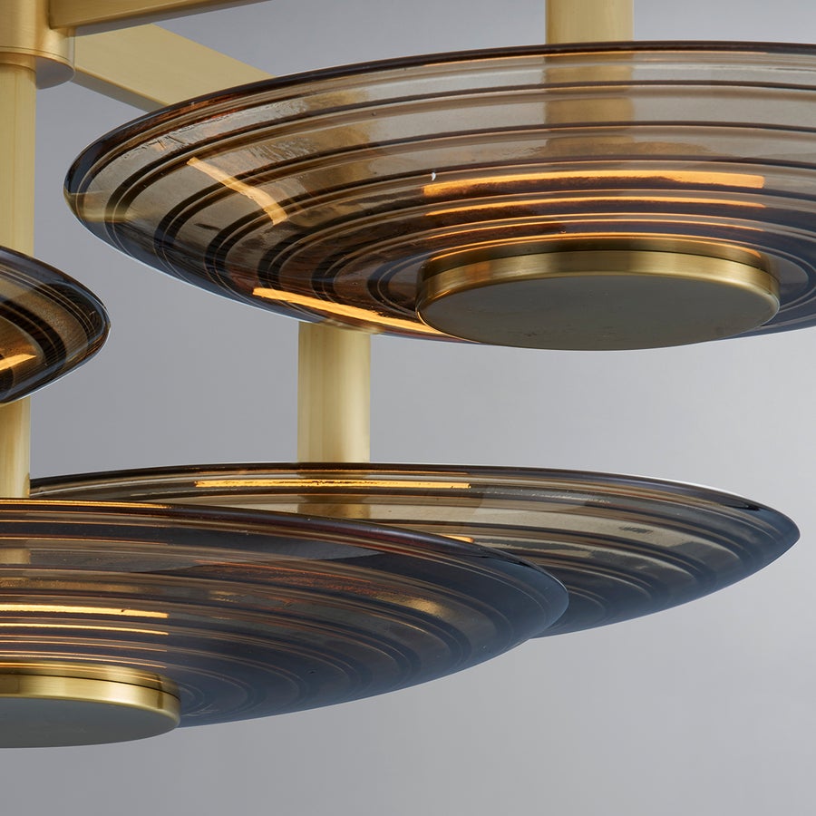 Hudson Valley Lighting Griston Semi Flush — Aged Brass