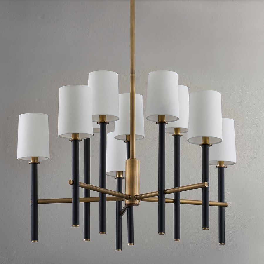 Troy Lighting BELVEDERE Chandelier — F2832-PBR/TBK