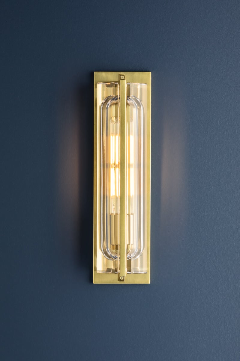 Hudson Valley Lighting Hawkins Wall Sconce — Aged Brass
