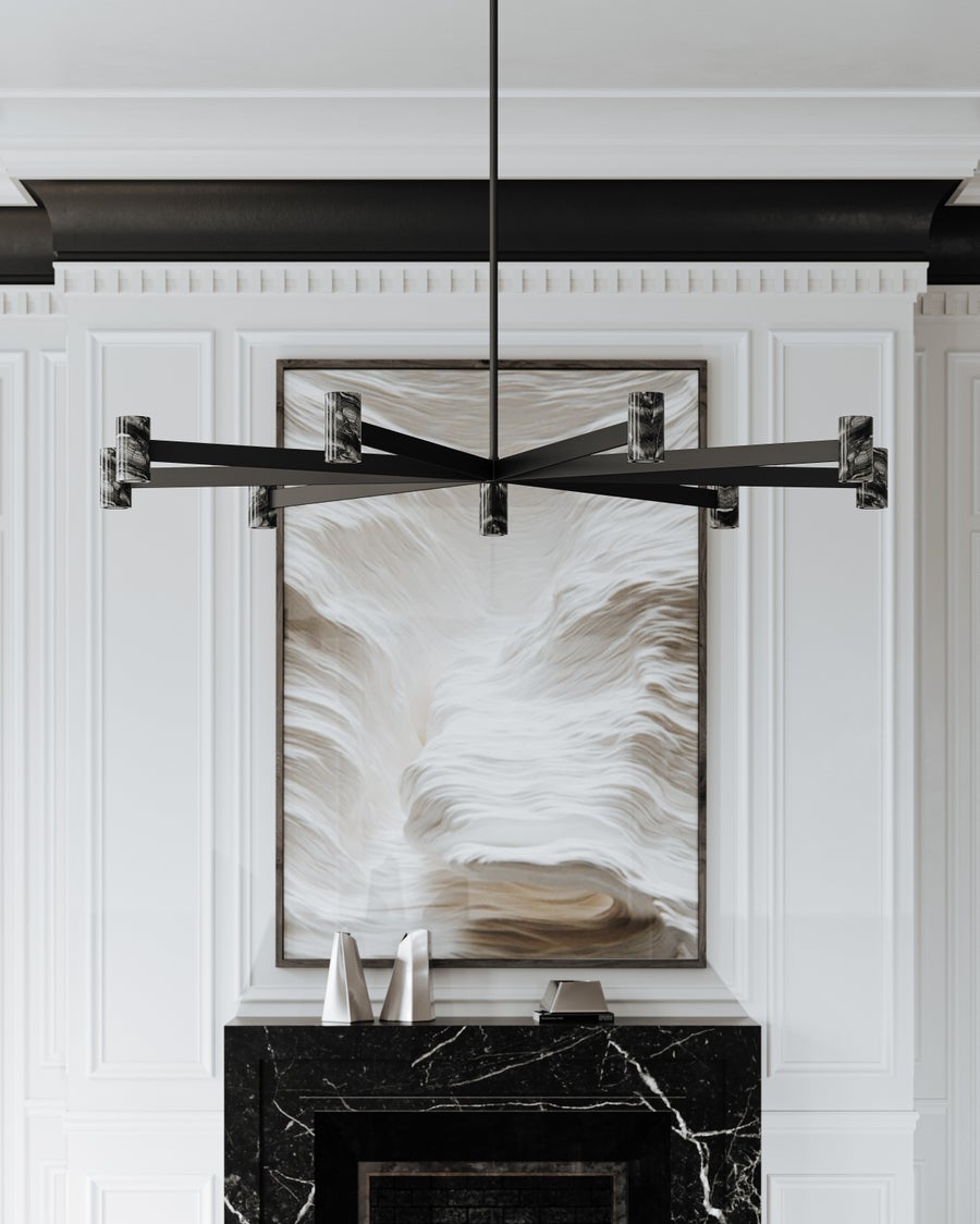 Hudson Valley Lighting Predock Chandelier — Black Bronze