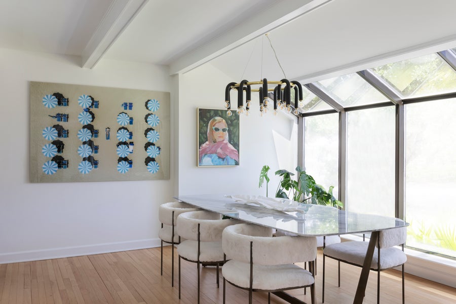 Mitzi Whit Chandelier — H382820-AGB/BK