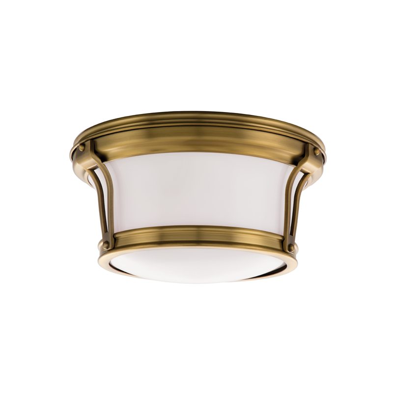 Hudson Valley Lighting Newport Flush Mount — Aged Brass