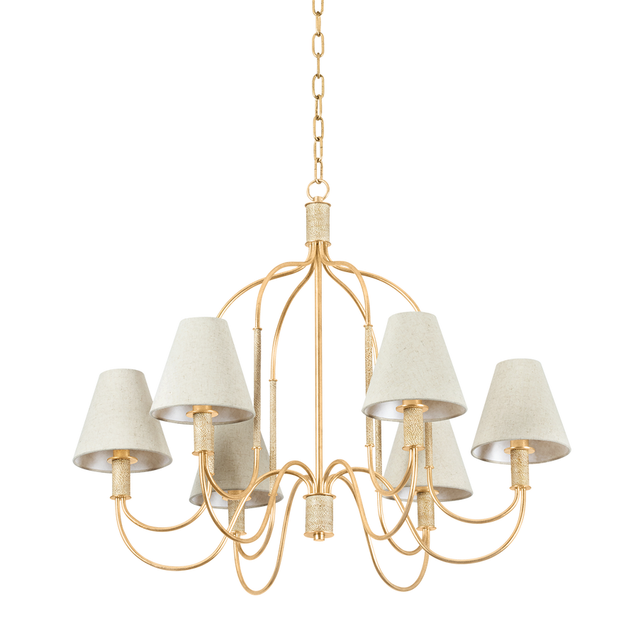 Hudson Valley Lighting WARRENSBURG Chandelier — Vintage Gold Leaf