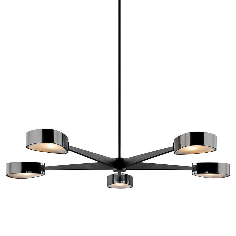 Troy Lighting Allisio Chandelier — F7335-TBK/BCR