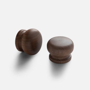 Turned Wood Knob in Walnut thumbnail