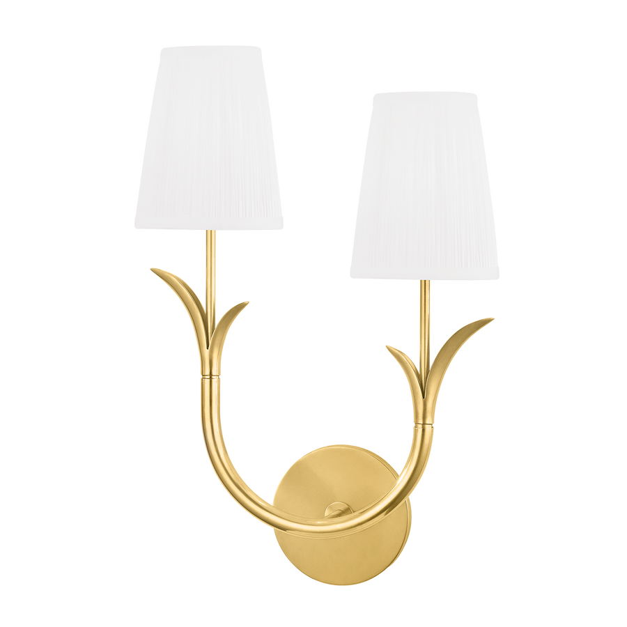 Hudson Valley Lighting Deering Wall Sconce — Aged Brass