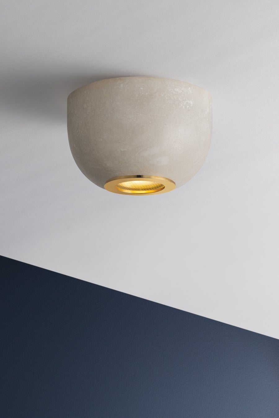 Hudson Valley Lighting Bains Corner Flush Mount — Aged Brass