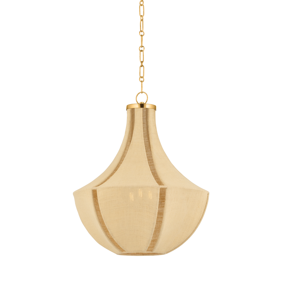 Hudson Valley Lighting CASCADE LAKE Pendant — Aged Brass