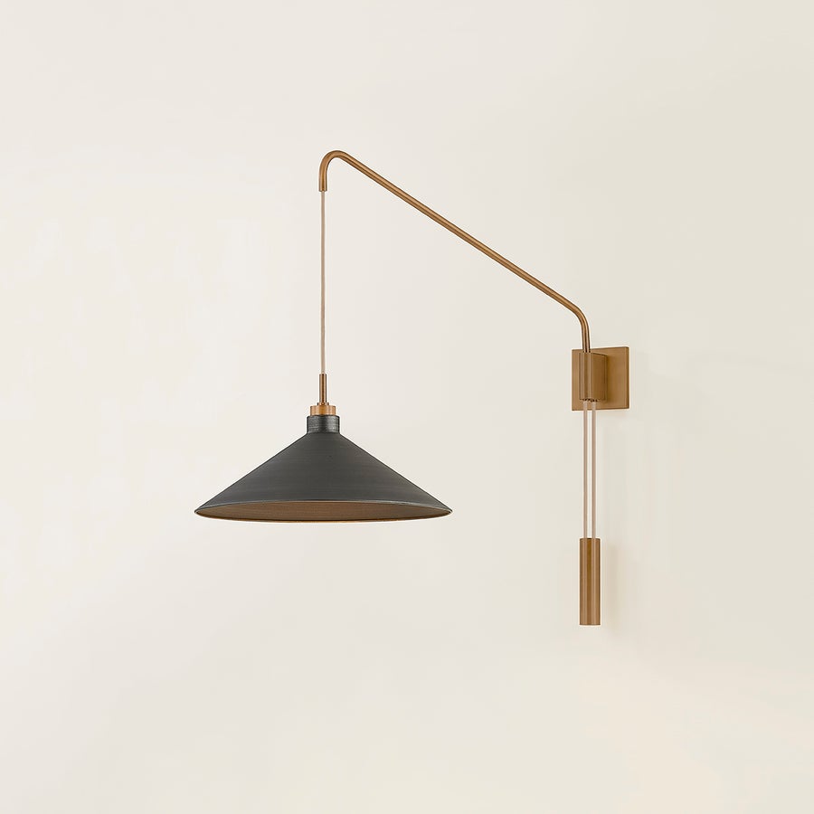 Troy Lighting CONOR Wall Sconce — B2936-PBR/GRA
