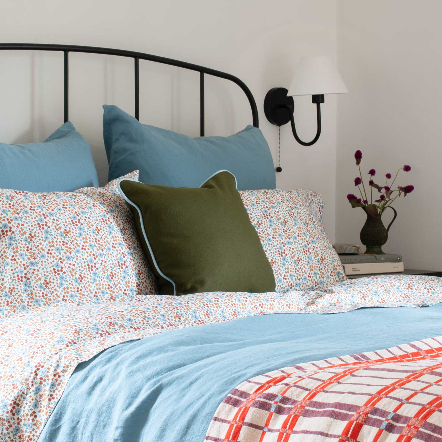 Shelburne Coverlet in Red w/ Blue, image 7